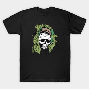 Skull and Leaves (colored) T-Shirt